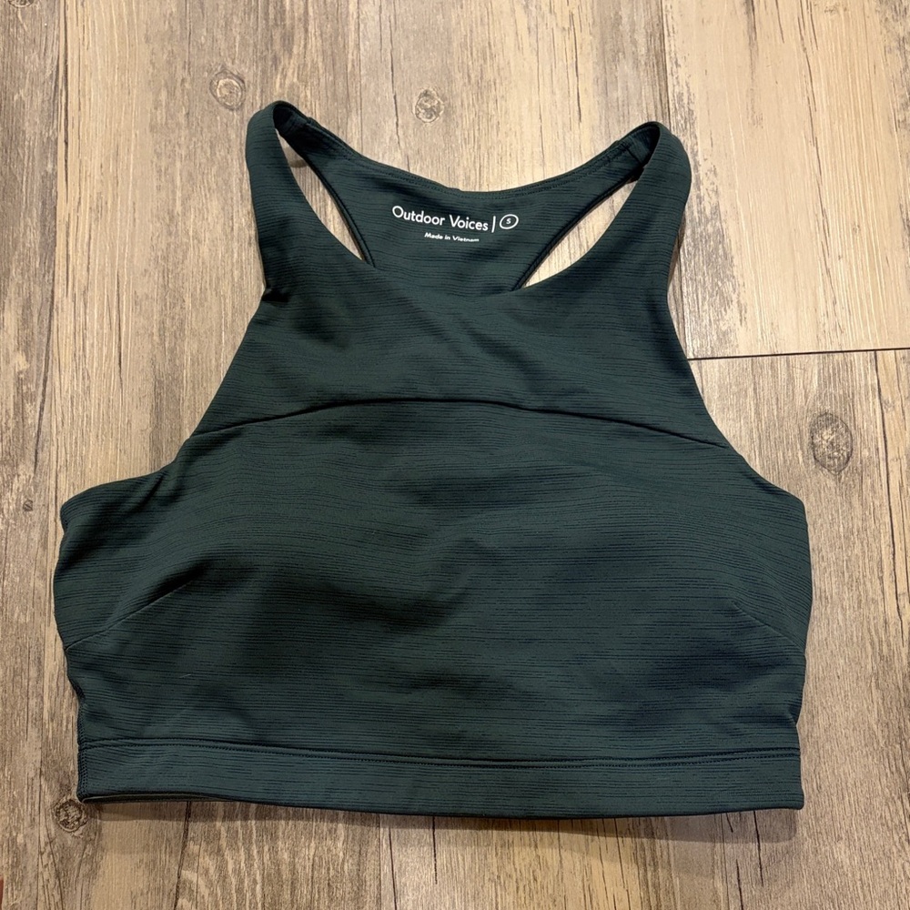 Outdoor Voices Women's Deep Green Sports Bra